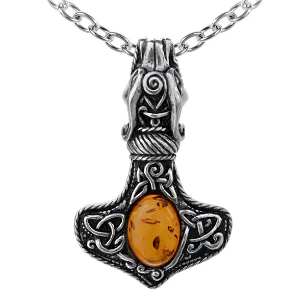 Dragon Hammer with Amber Gemstone