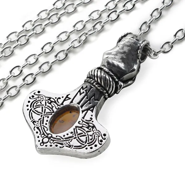 Dragon Hammer with Amber Gemstone