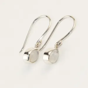 Drop Moonstone Earrings