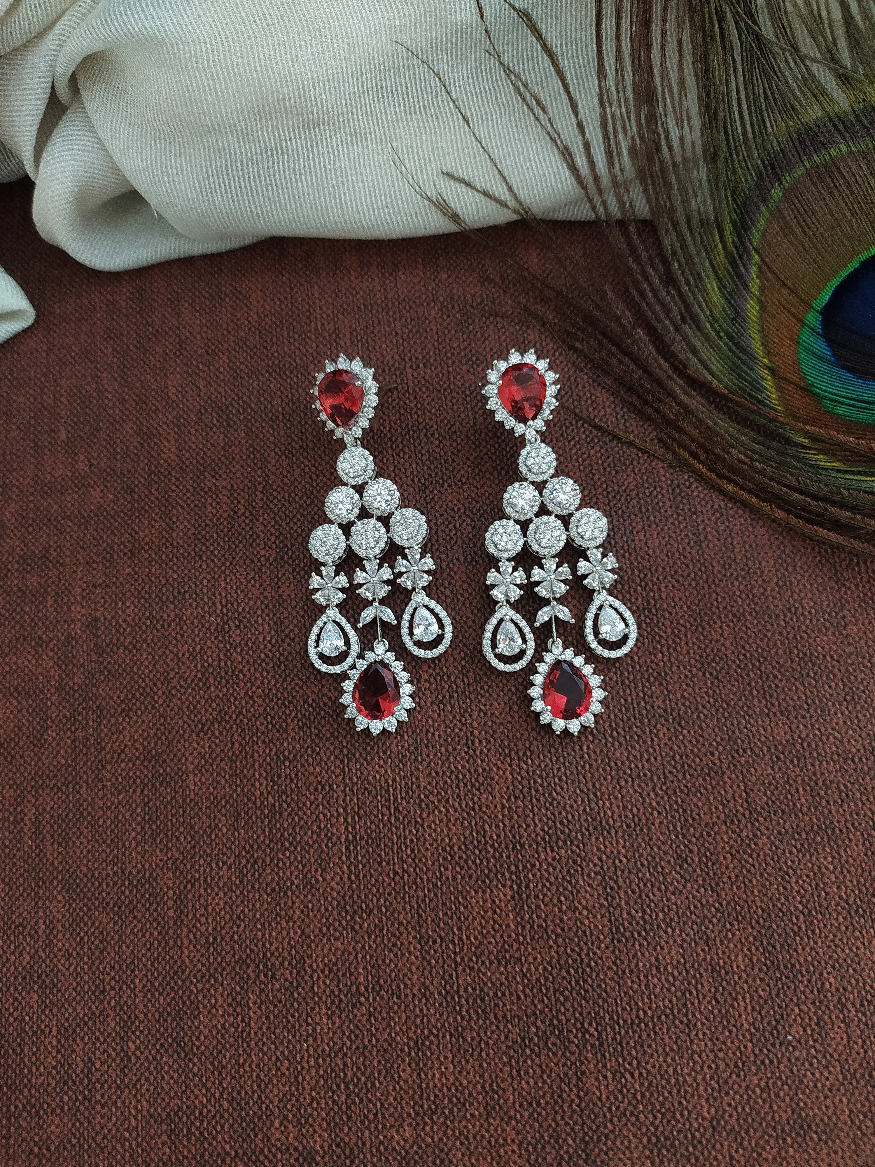 Elegance in Silver-Plated Zircon Necklace Set