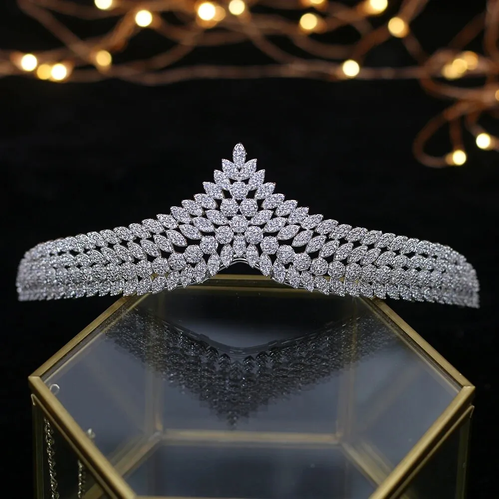 Elegant Zircon Royal Wedding Tiaras