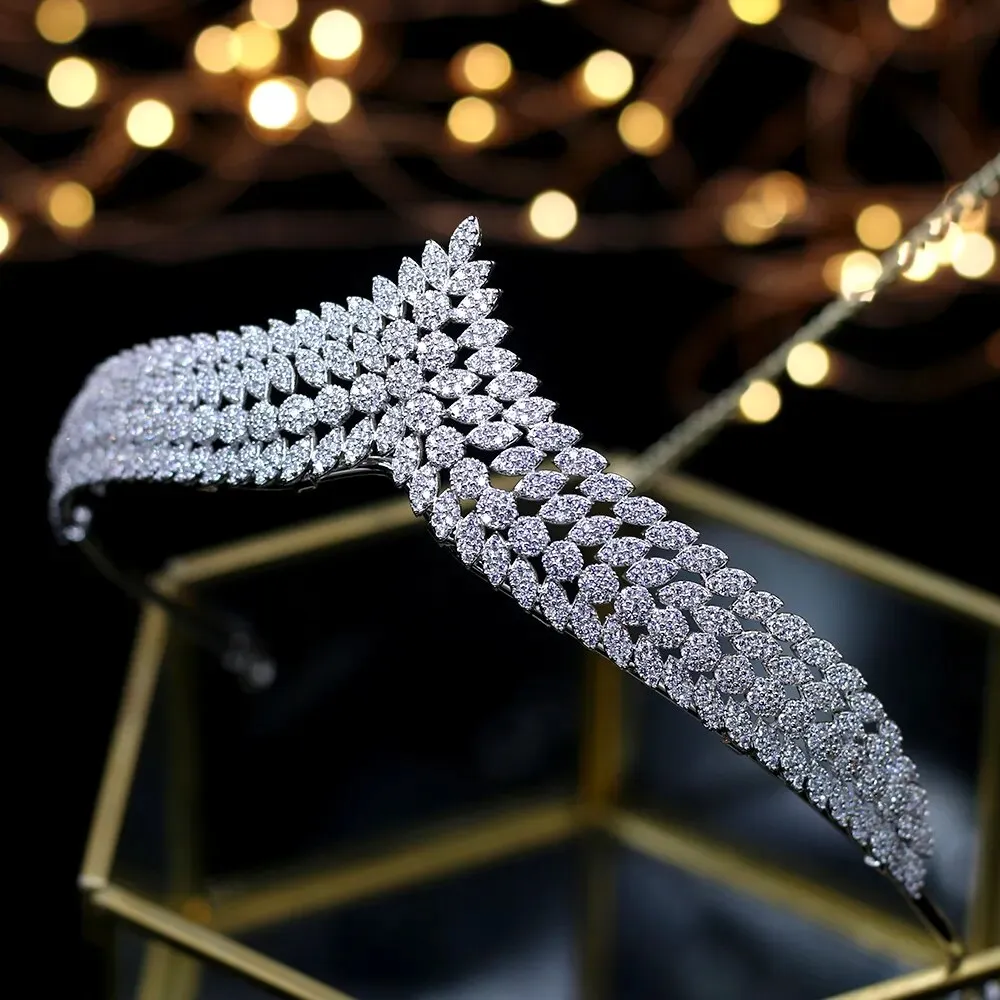 Elegant Zircon Royal Wedding Tiaras