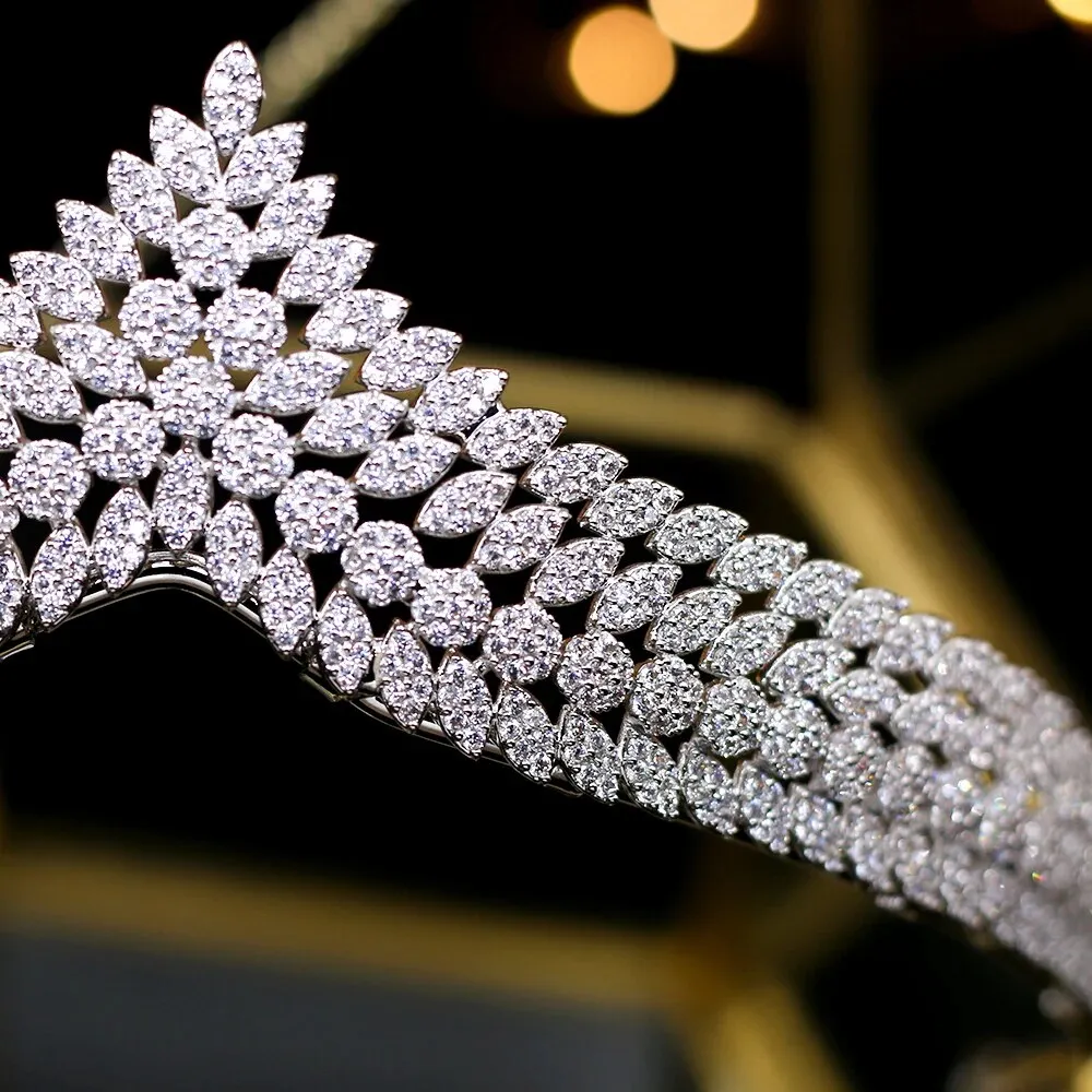 Elegant Zircon Royal Wedding Tiaras