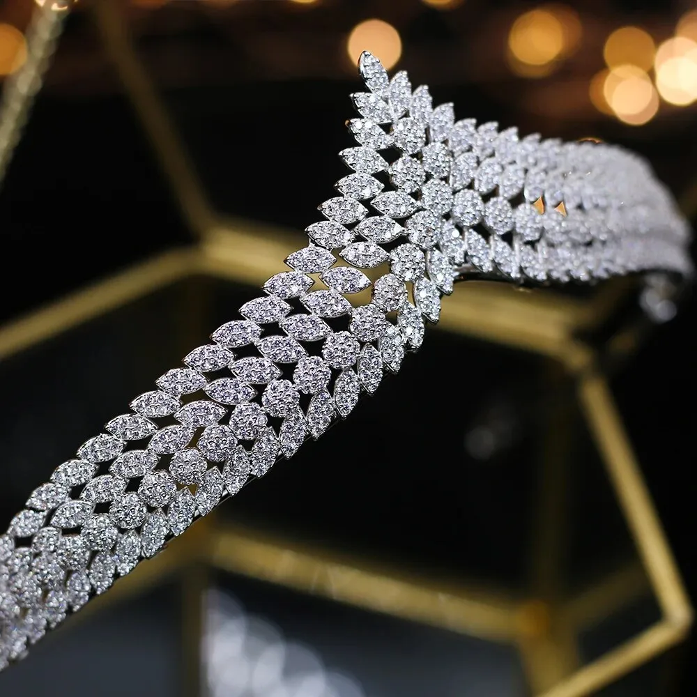 Elegant Zircon Royal Wedding Tiaras