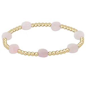 EN-Admire Gold 3mm Bead Bracelet-Pink Opal