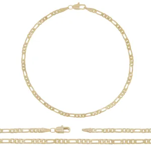 Figaro Chain Anklet 14K Gold Filled Jewelry Women 9.5''