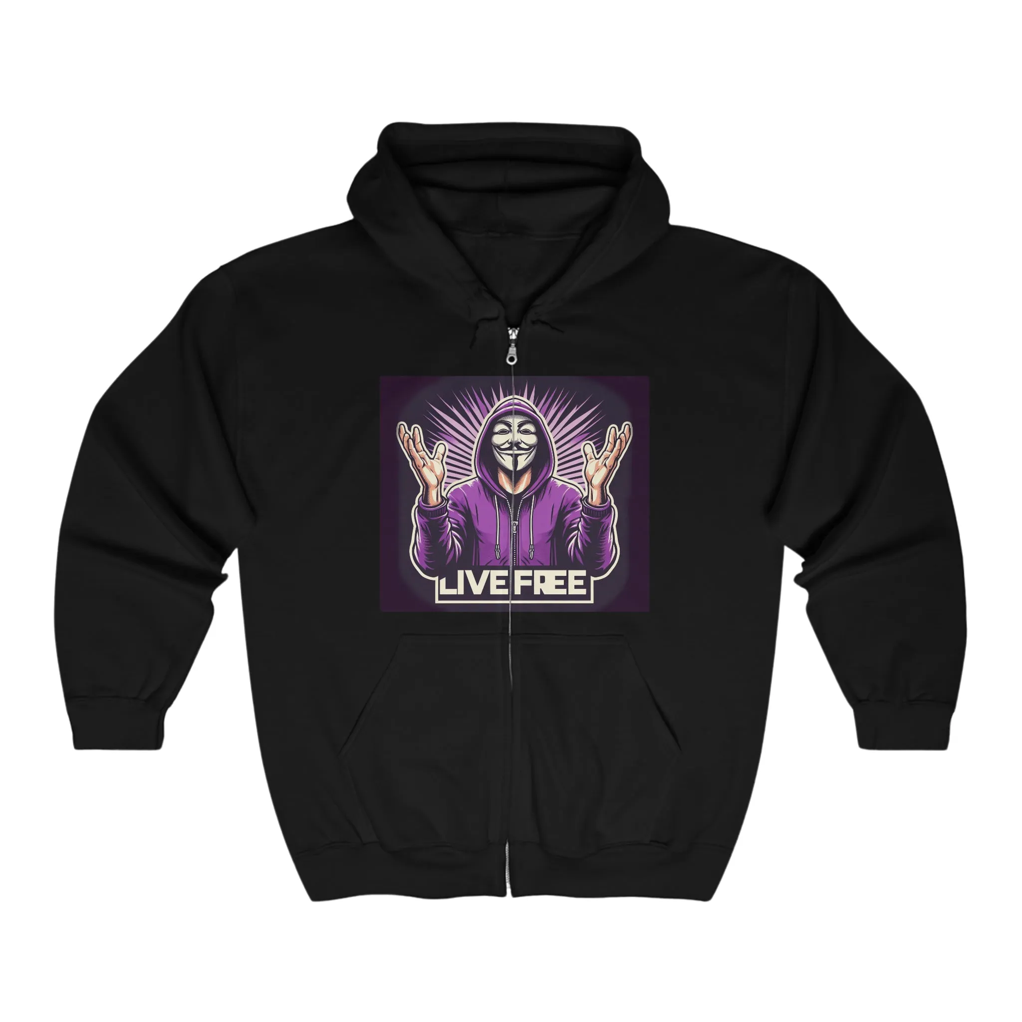 FREEDUMB FIGHTERS WEARING CROWN Unisex Heavy Blend™ Full Zip Hooded Sweatshirt