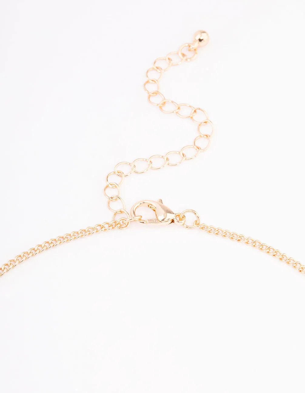 Gold Rose Quartz Sphere Pendant Necklace