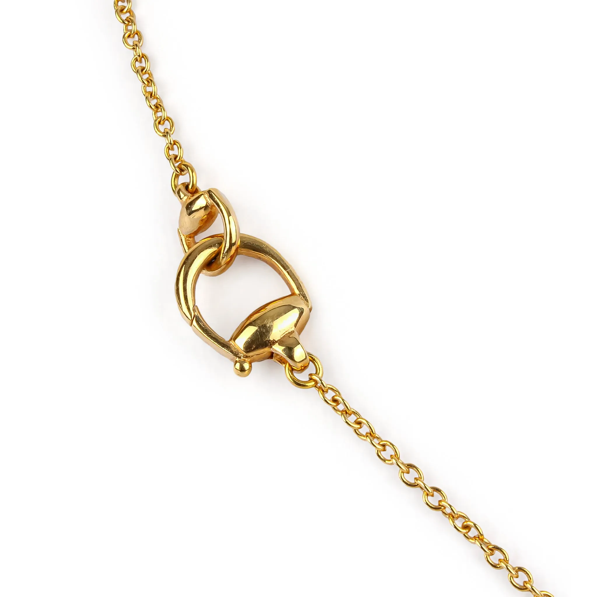 GUCCI 18K Yellow Gold Faceted Amethyst Pendant Necklace