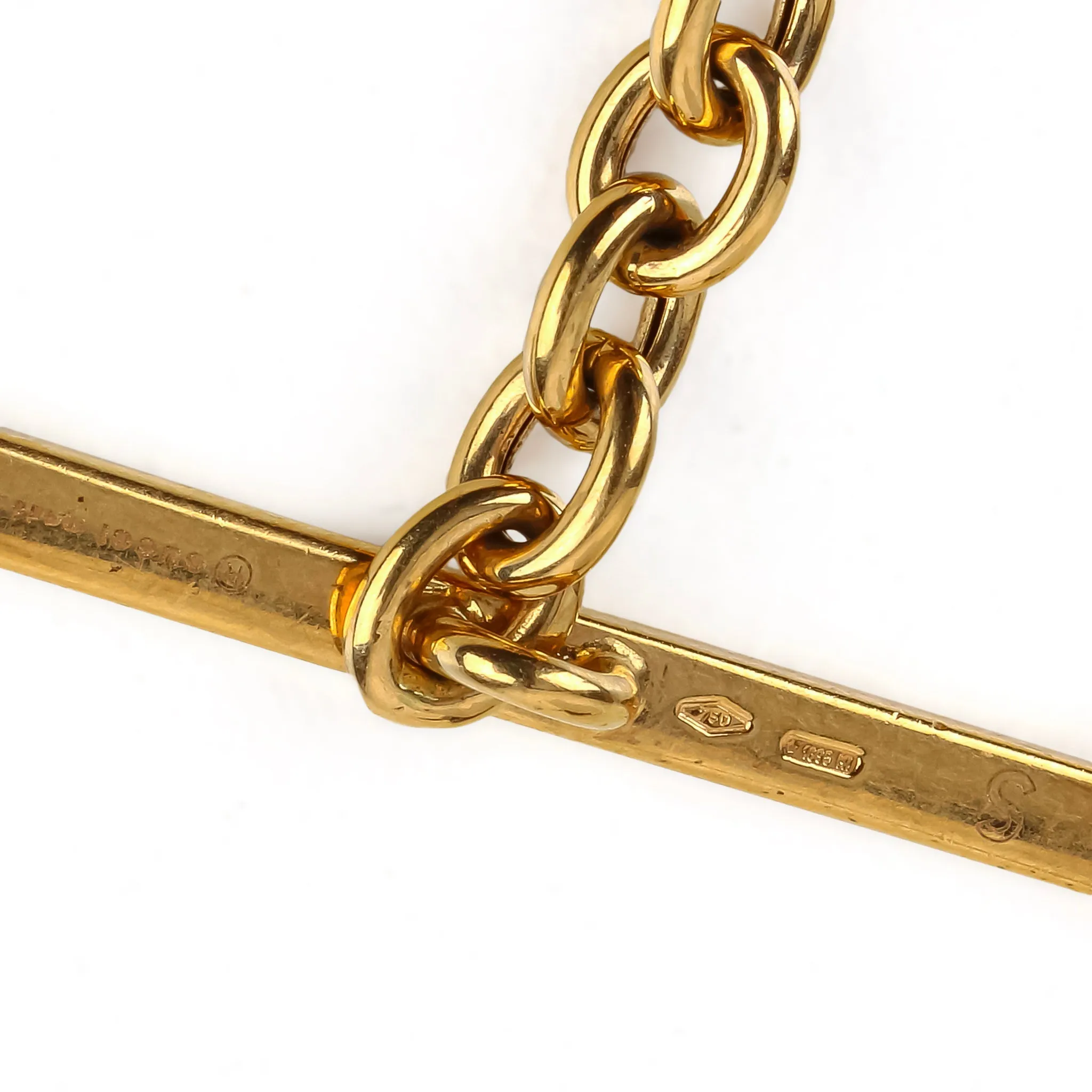 GUCCI 18K Yellow Gold Faceted Amethyst Pendant Necklace