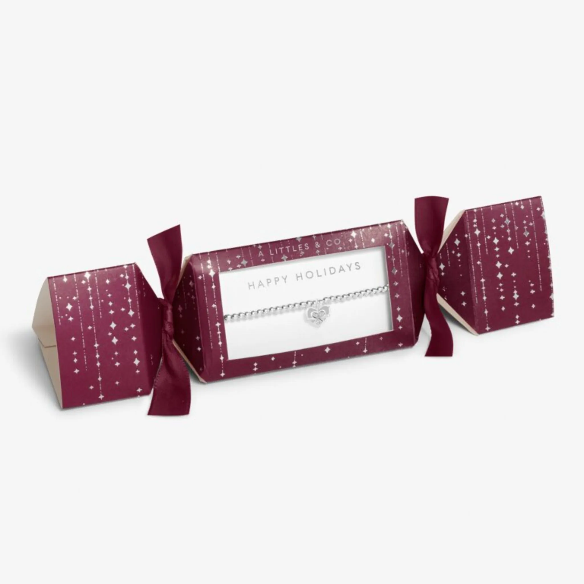 Happy Holidays Heart Cracker Box Bracelet