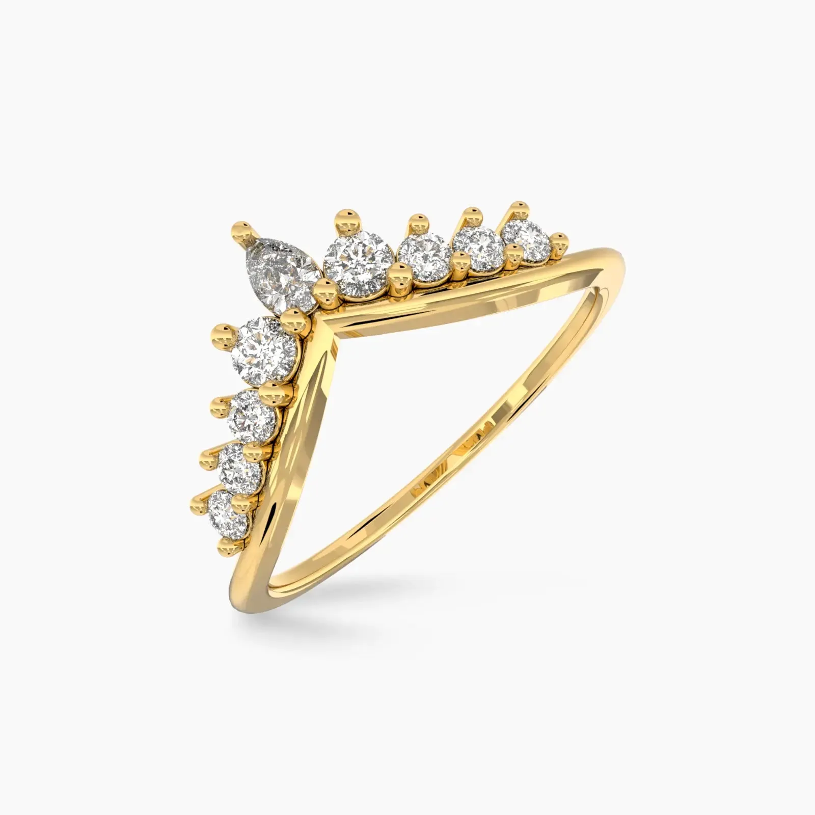 Heart Of Crown Diamond Ring