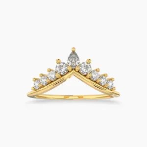 Heart Of Crown Diamond Ring