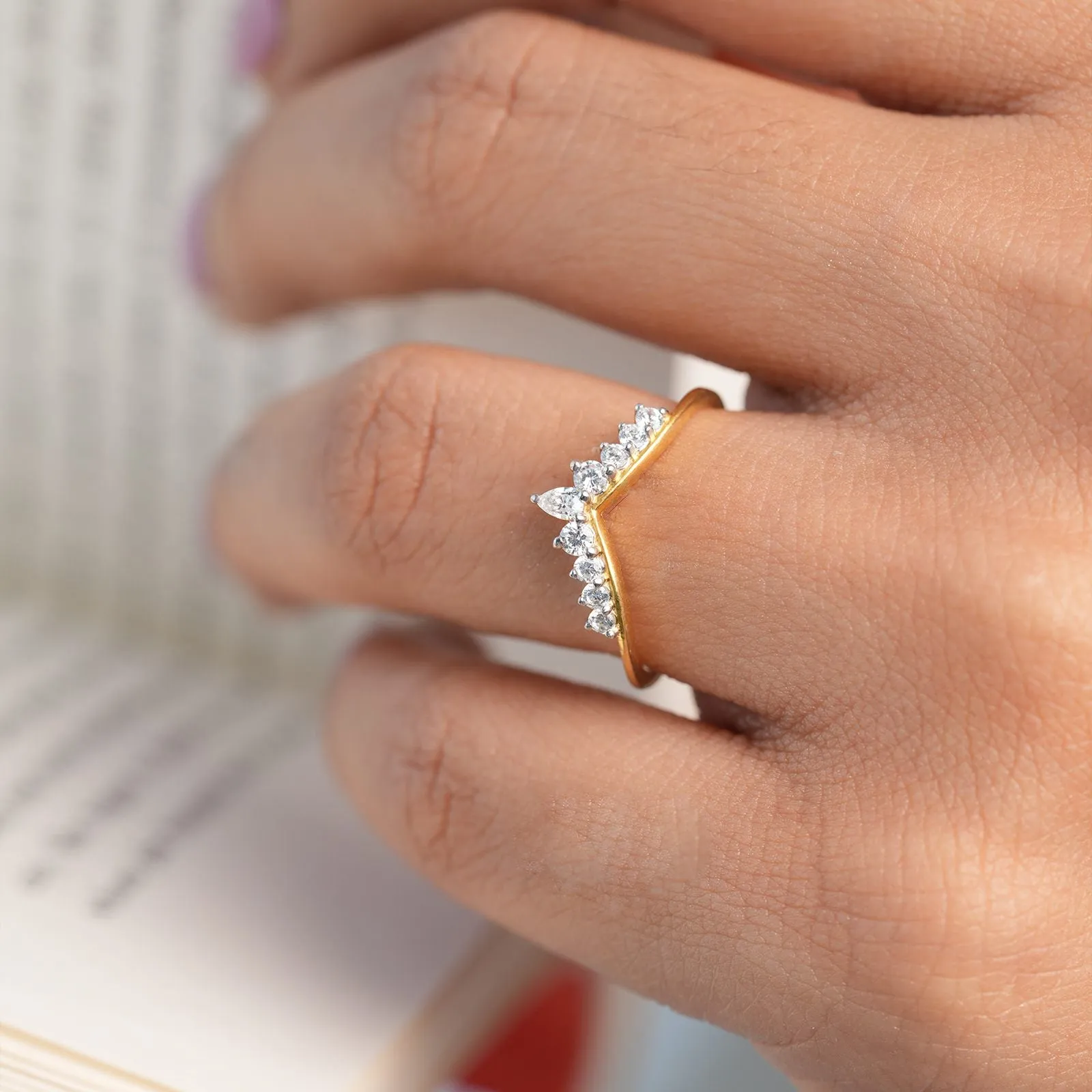 Heart Of Crown Diamond Ring