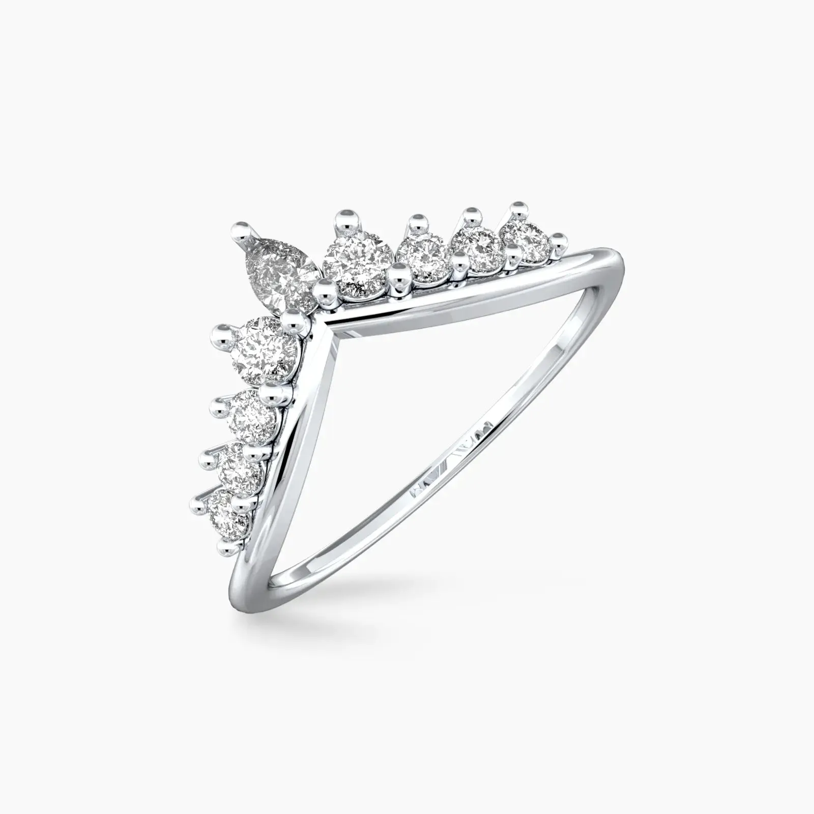 Heart Of Crown Diamond Ring