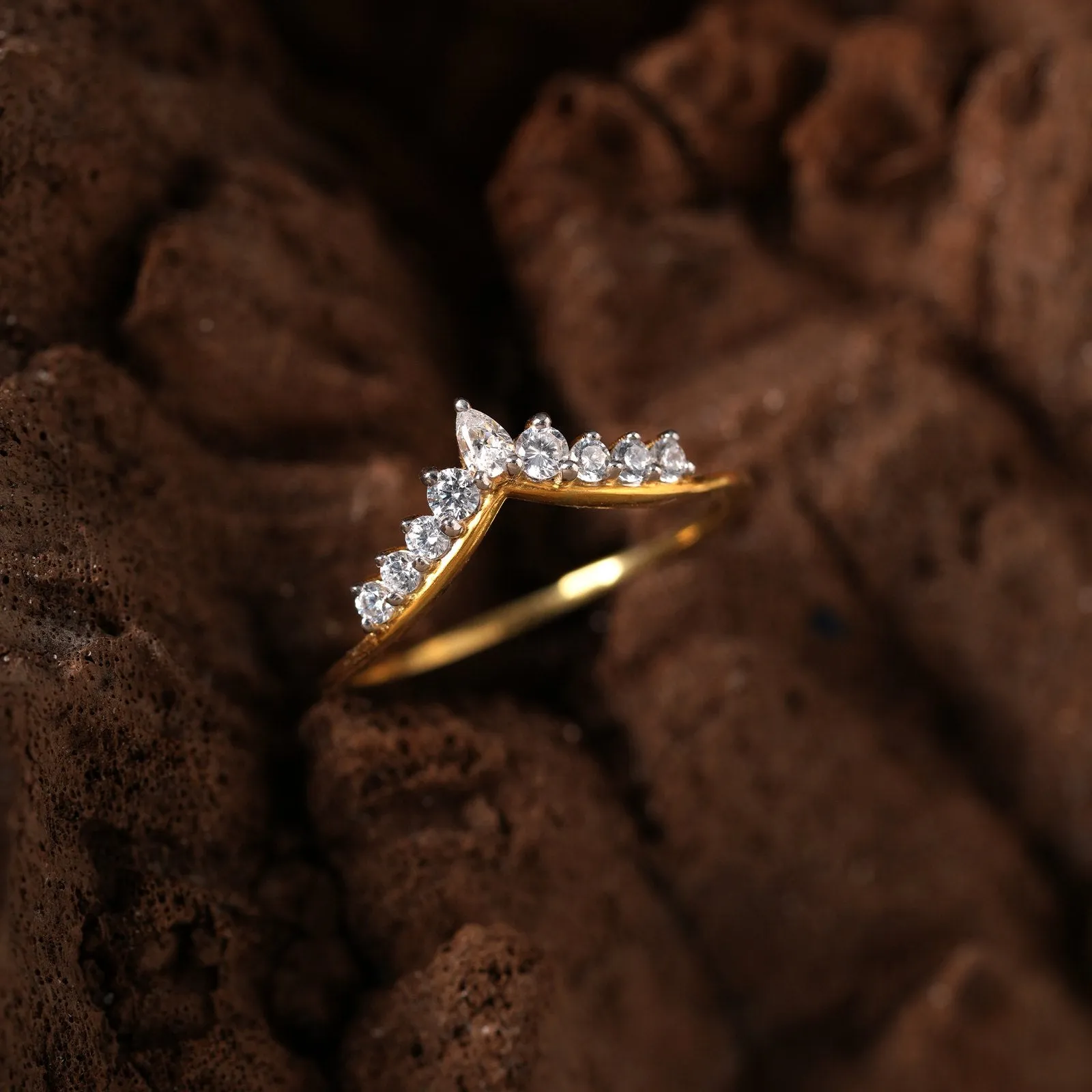 Heart Of Crown Diamond Ring