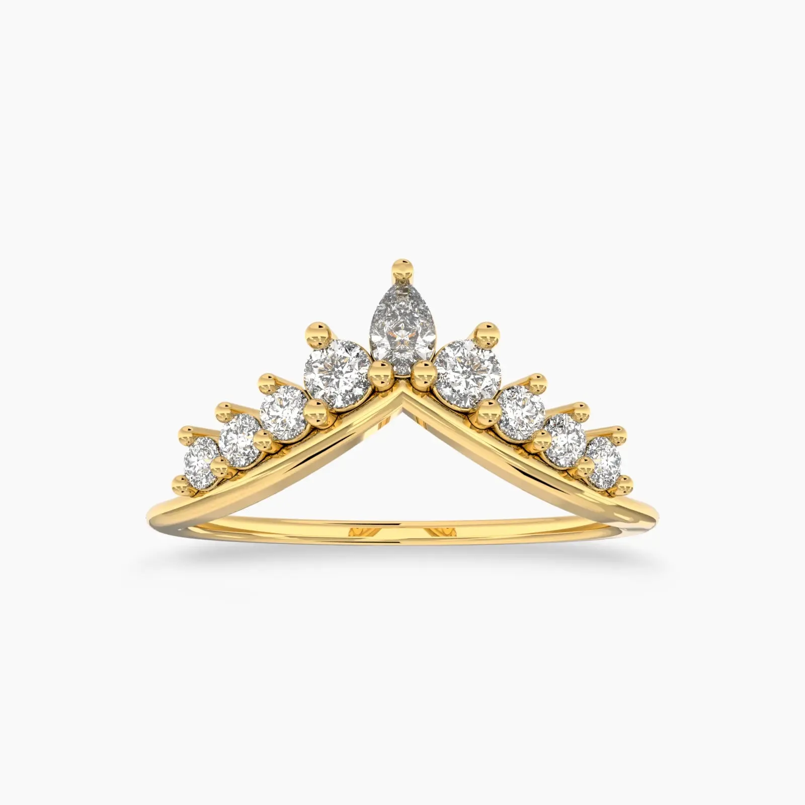Heart Of Crown Diamond Ring