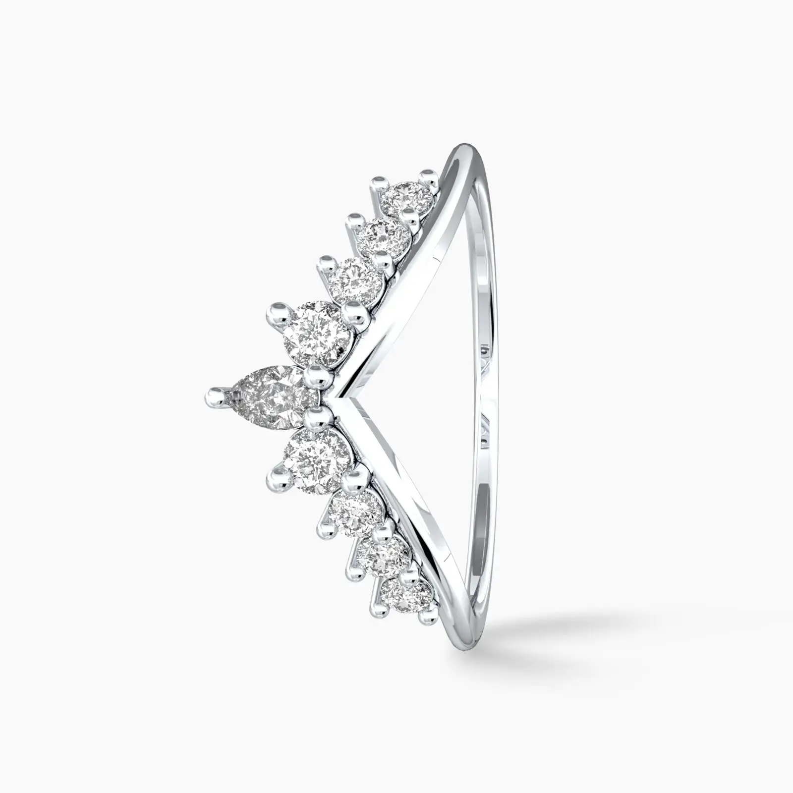 Heart Of Crown Diamond Ring