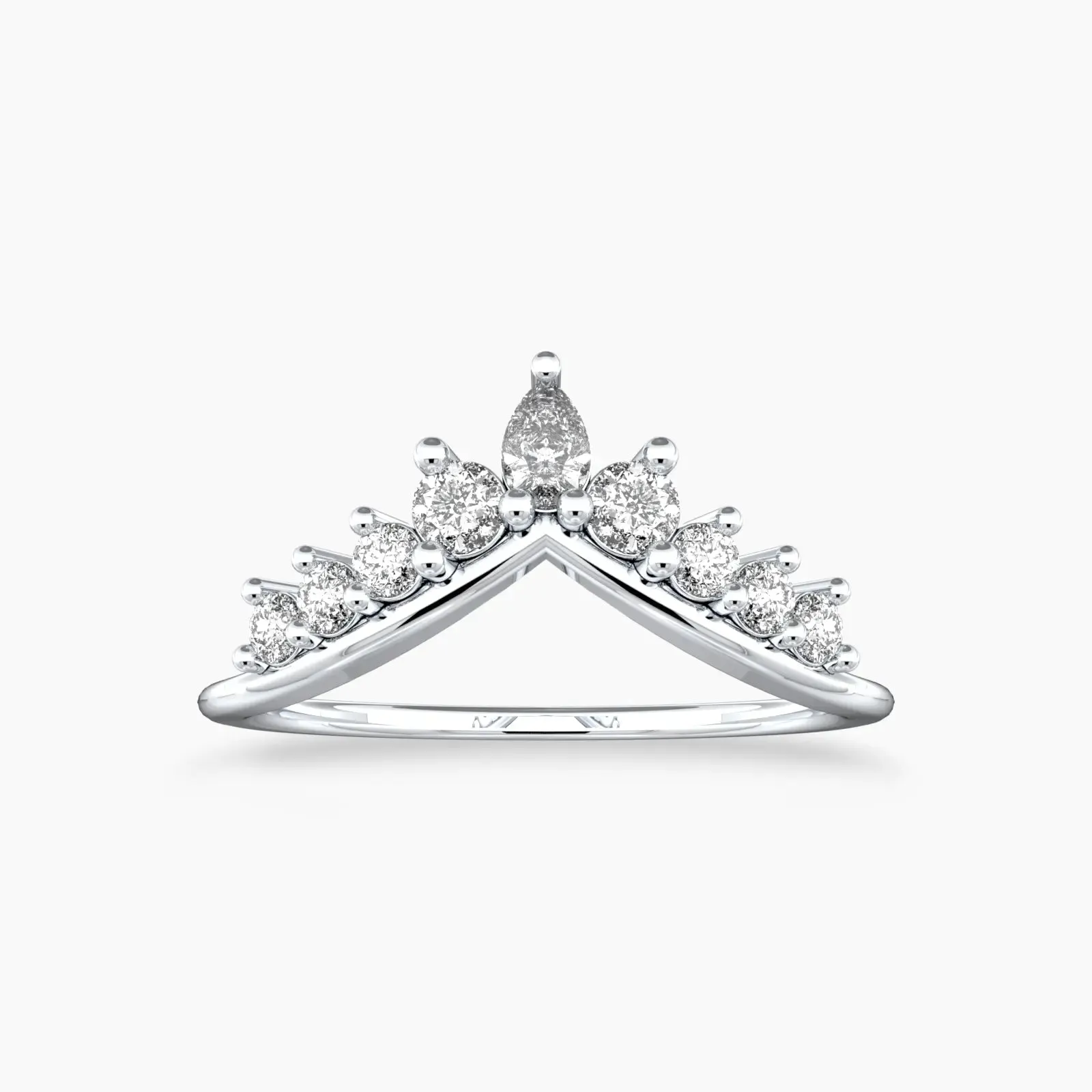 Heart Of Crown Diamond Ring