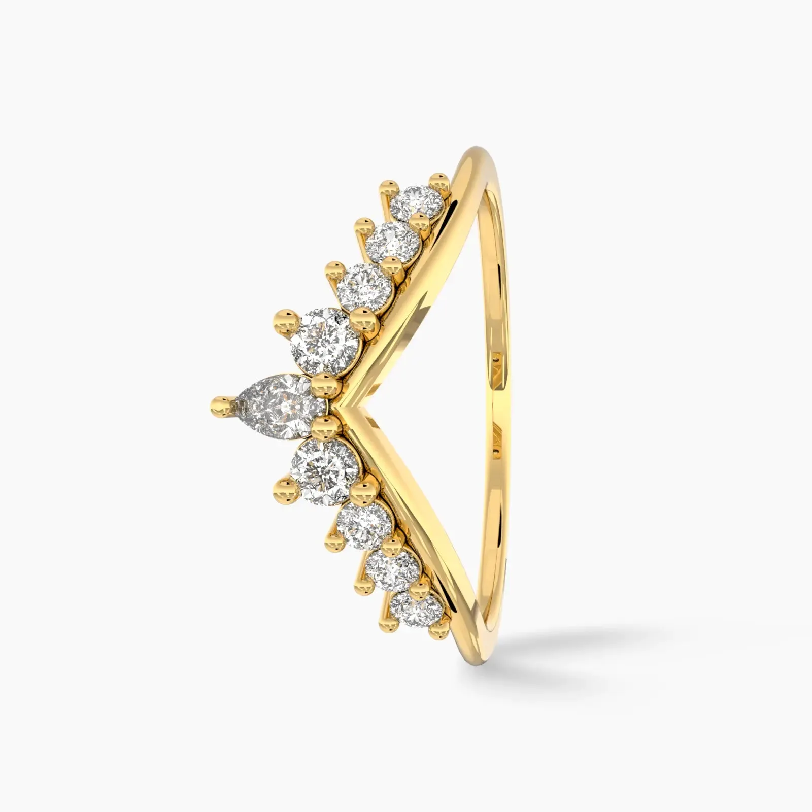 Heart Of Crown Diamond Ring