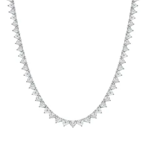 Heart Shaped Riviera Diamond Necklace