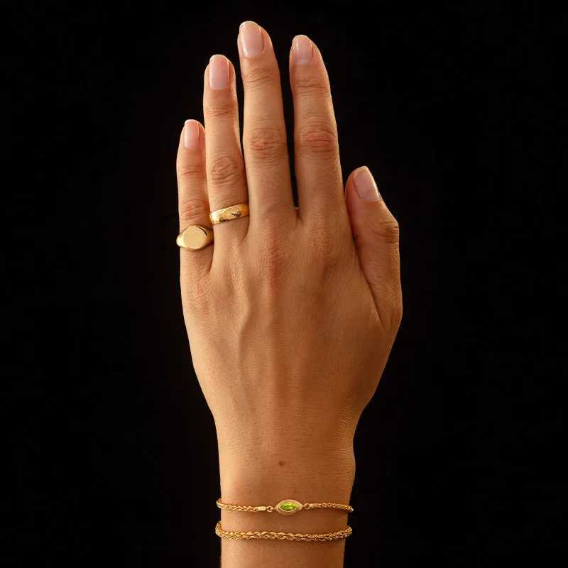 Iris Bracelet, Peridot, Gold