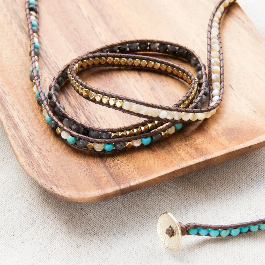 It's a Wrap Bracelet - Turquoise