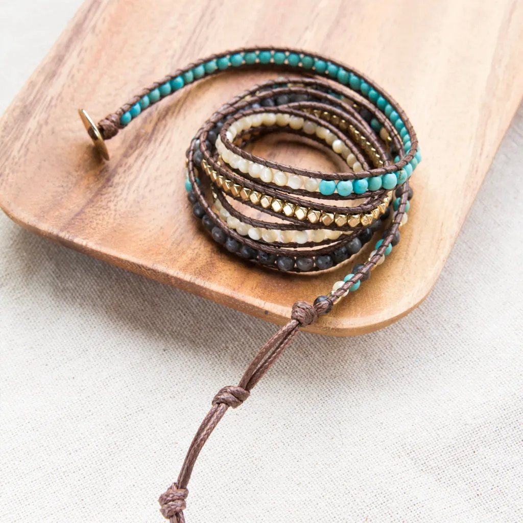It's a Wrap Bracelet - Turquoise