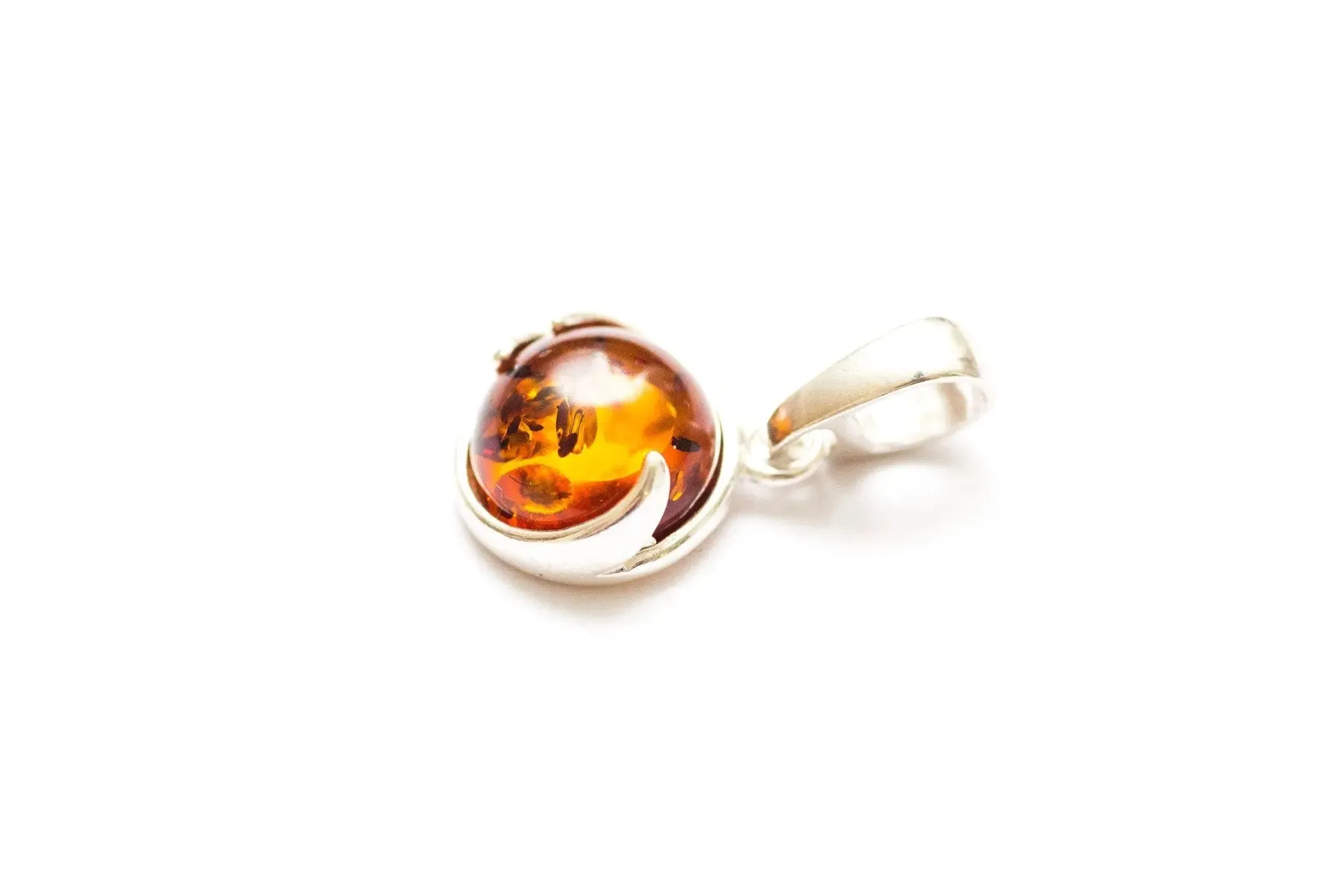 Little Round Amber Pendant