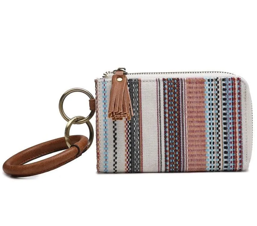 M1973 Wristlet Zipper Bangle/Wallet/Cardholder w/ Tassel