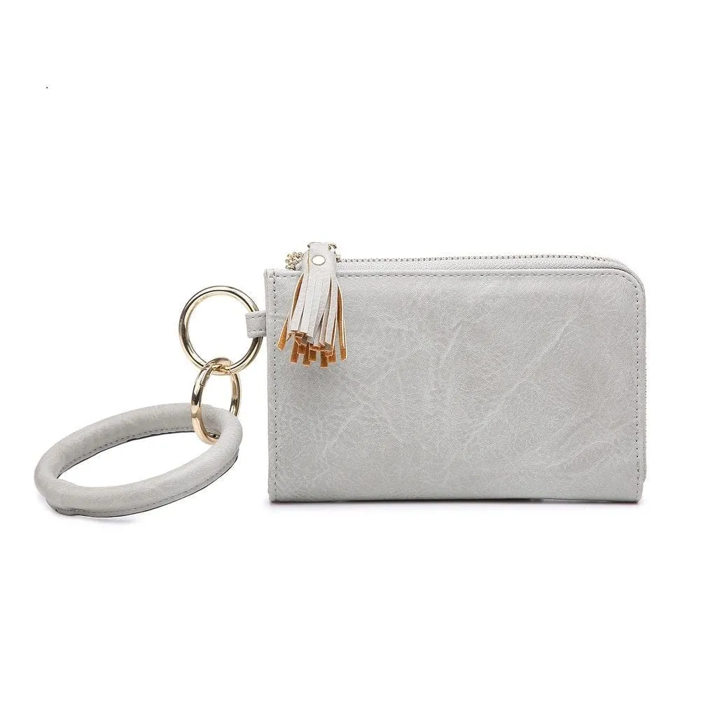 M1973 Wristlet Zipper Bangle/Wallet/Cardholder w/ Tassel