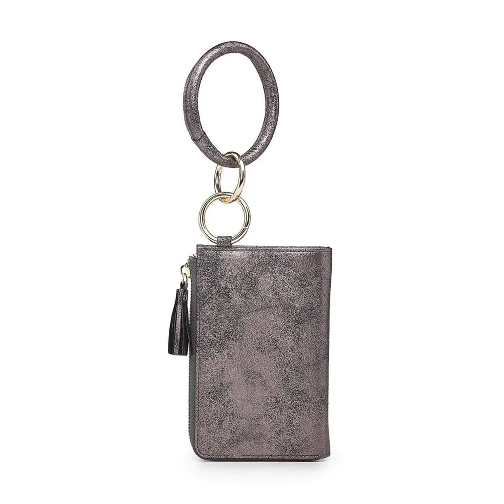 M1973 Wristlet Zipper Bangle/Wallet/Cardholder w/ Tassel