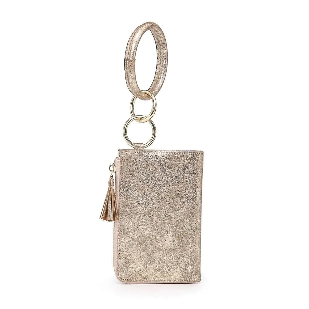 M1973 Wristlet Zipper Bangle/Wallet/Cardholder w/ Tassel