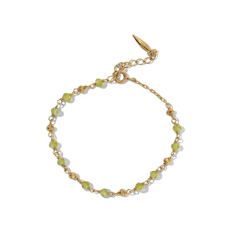 Mercy Bracelet, Peridot, Gold