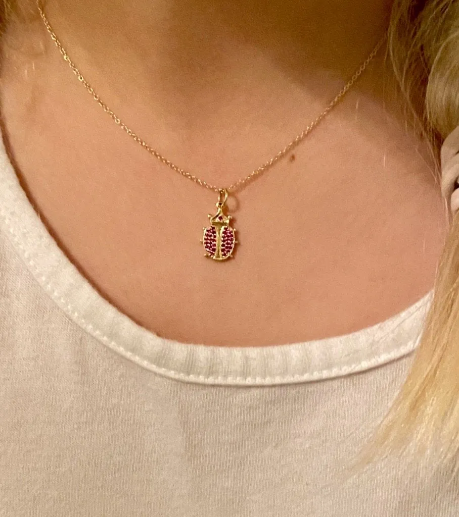 MINI RUBY LADYBUG CHARM