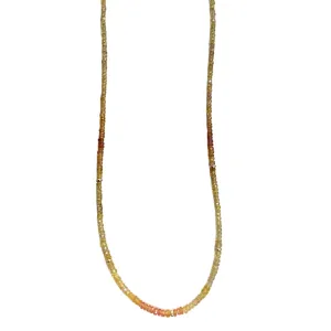Mixed Sapphire & Gold Beaded Necklace
