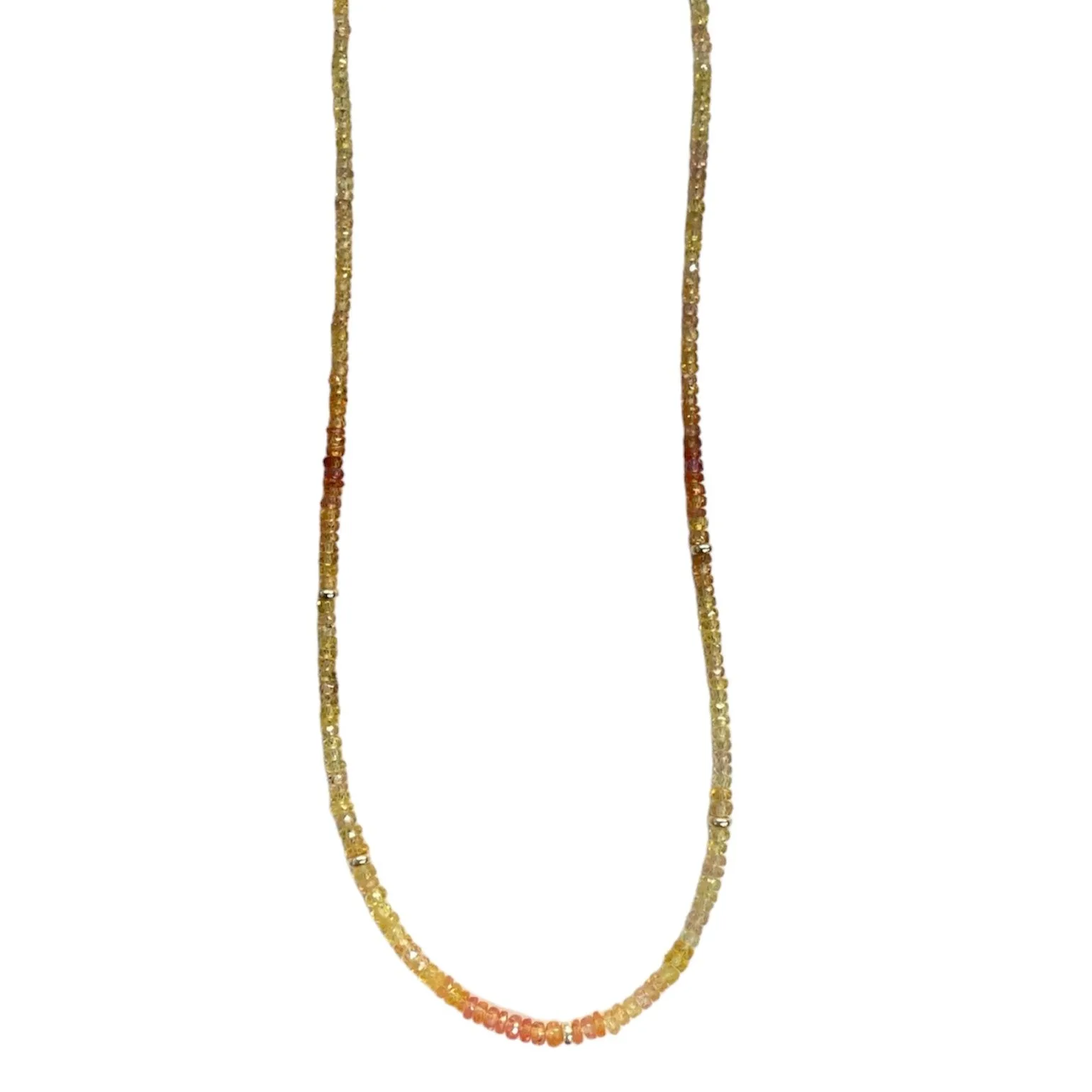 Mixed Sapphire & Gold Beaded Necklace