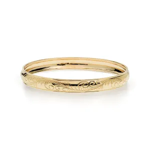 Ocean Carved Bangle - Children and Babies