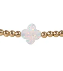 Opal Clover Station Stretch Bracelet