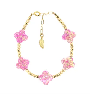 Opal Clover Station Stretch Bracelet