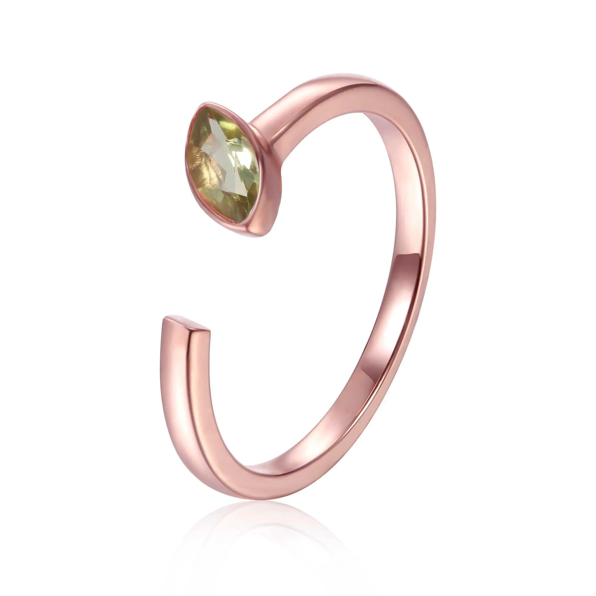 Peridot Marquise Open Ring