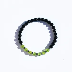 Peridot Tourmaline and Hematite Men Bracelet