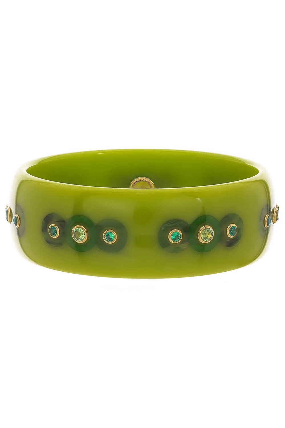 Peridot Tourmaline Green Bakelite Bangle