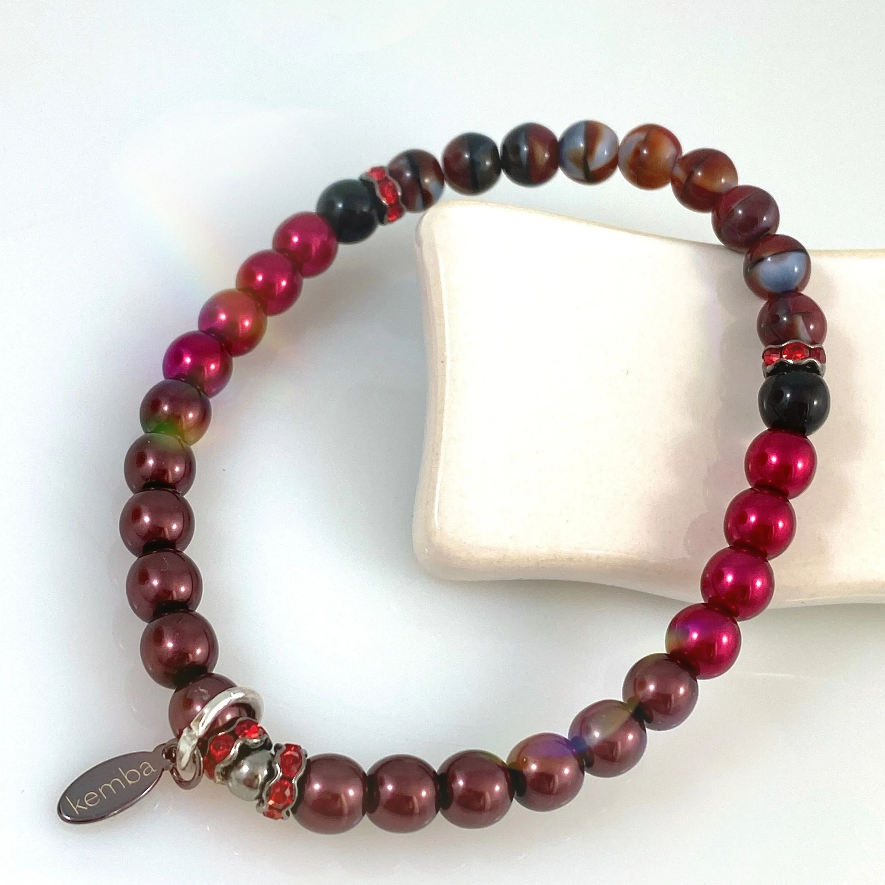 "Classical" Necklace Set (Ruby)
