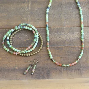 "Joy and Good Luck" Chrysoprase and Peridot Jewelry Bundle