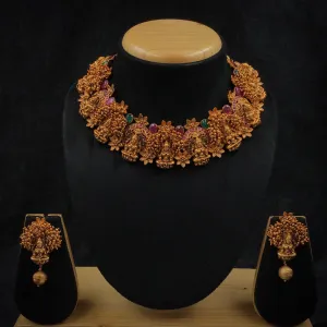 Round Neck Temple Necklace Set 8407-100