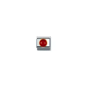 Round Red Fire Opal Circle Link - 030503/08