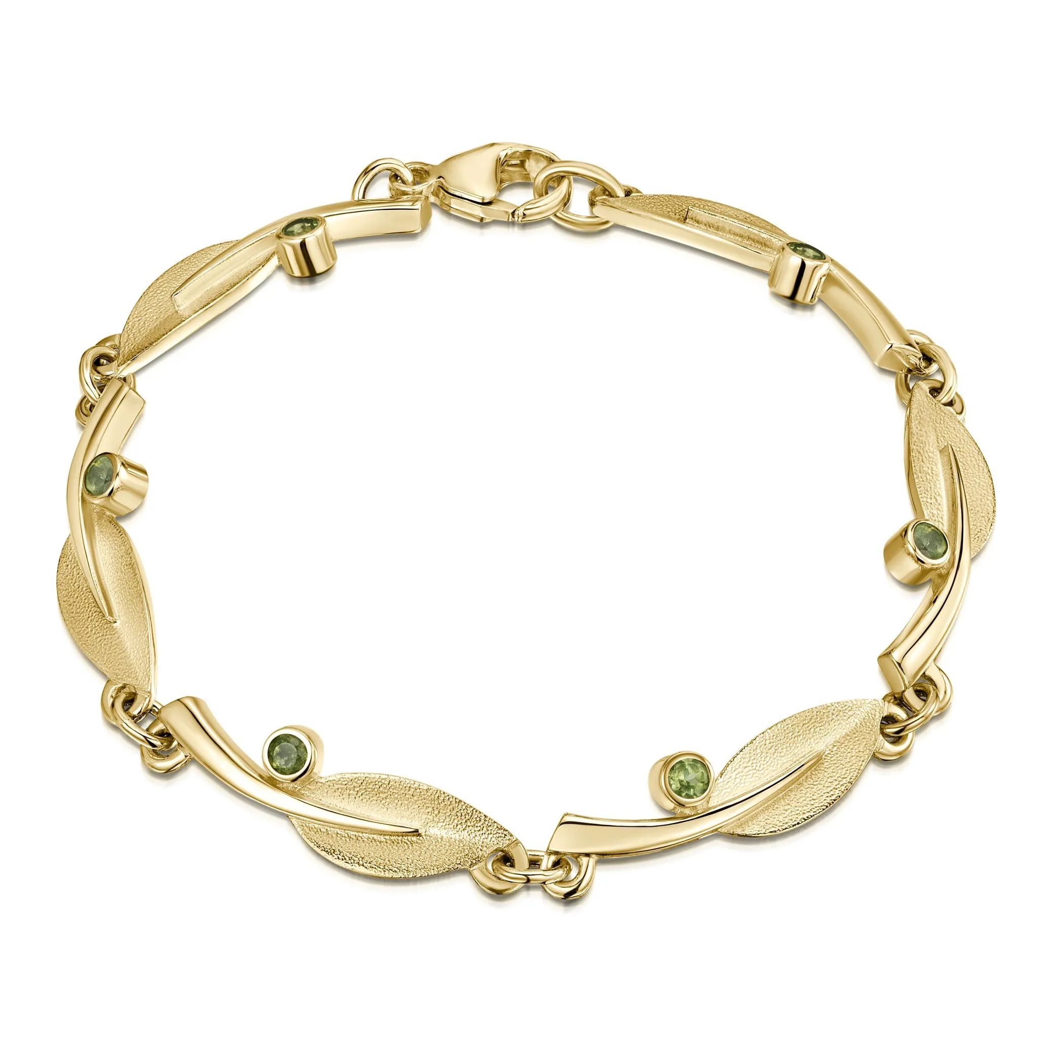 Rowan Peridot Bracelet in 9ct Yellow Gold