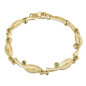 Rowan Peridot Bracelet in 9ct Yellow Gold
