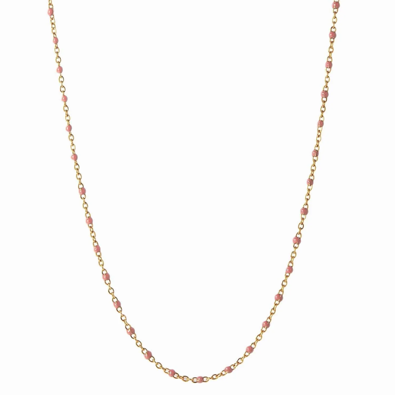 Ruby Colored Enamel Necklace